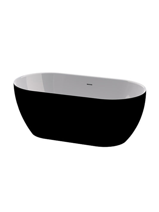 Silhouette Freestanding Black Tub 1580x800mm (ex bath waste)